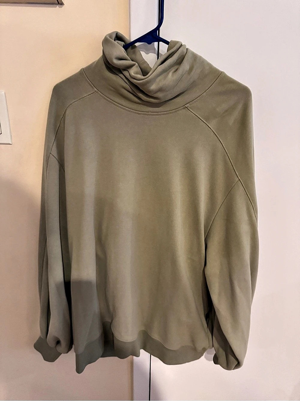 LIT Stress Less Pullover Cowl Neck Green & Black
